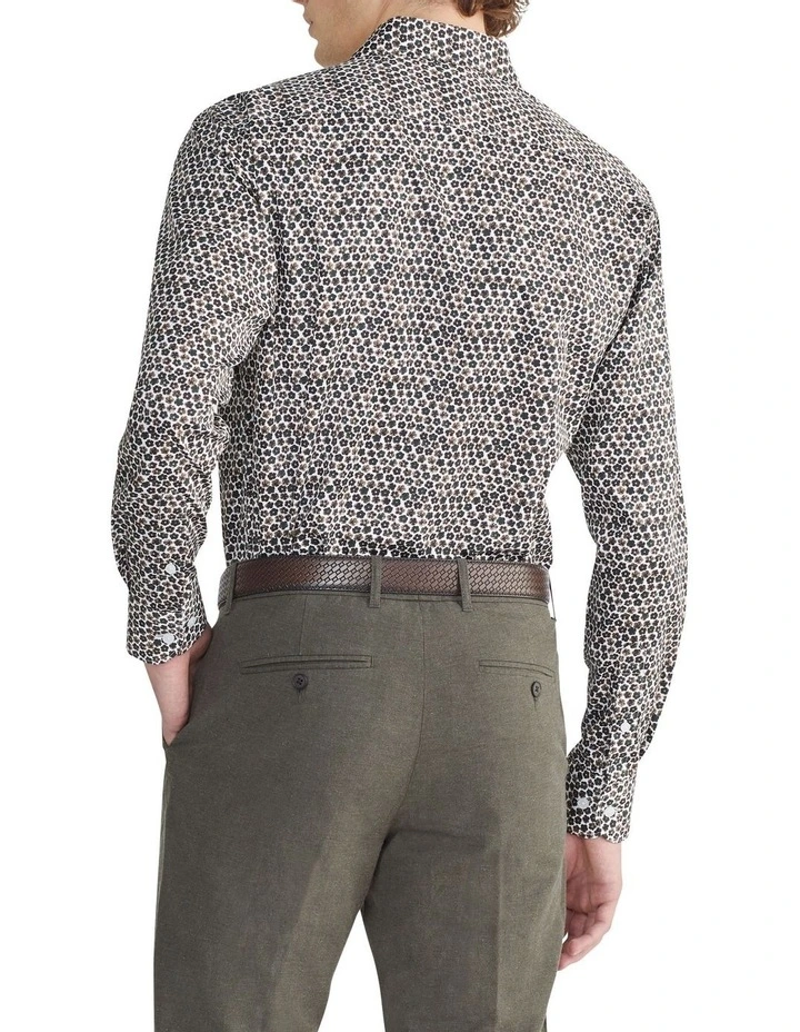 Tailored Long Sleeve Floral Print Shirt in Multi