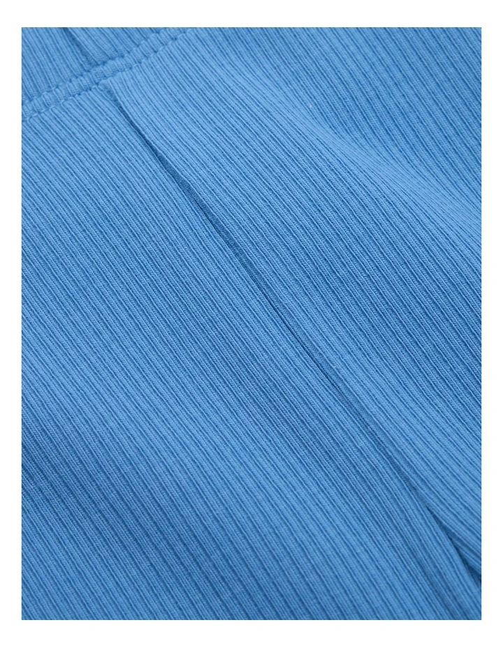 Solid Rib Legging in French Blue
