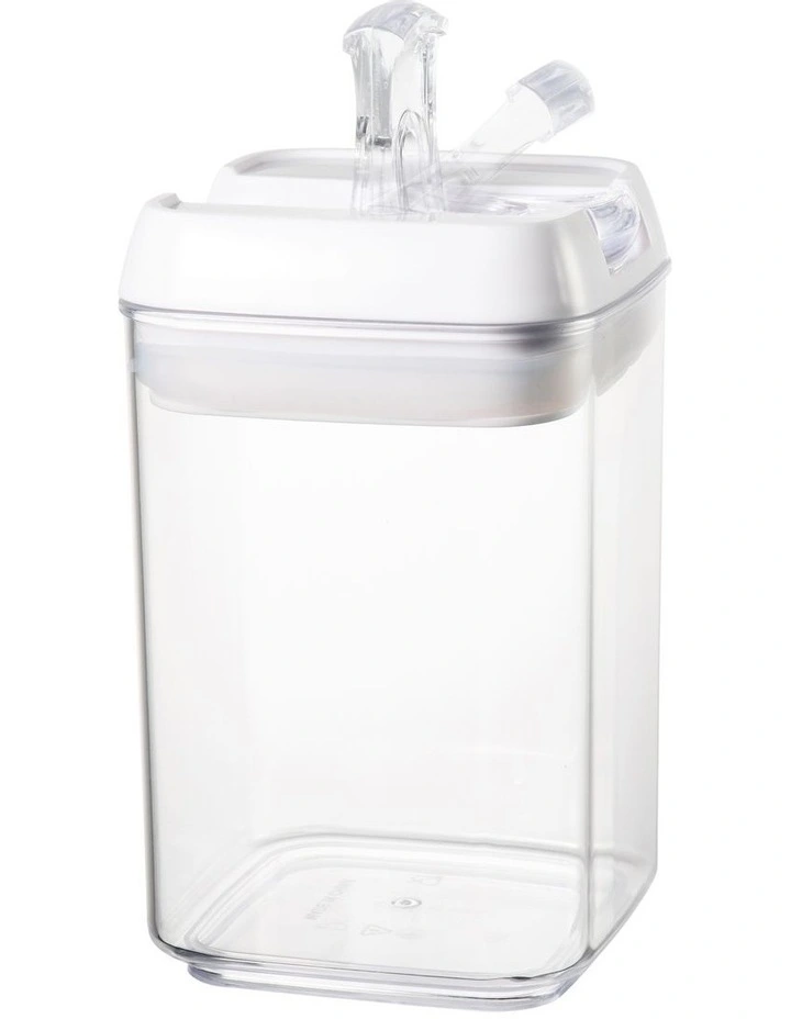 Airtight Food Canister 1200ml Set of 2 in White