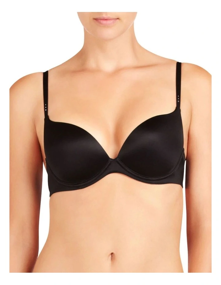 My Fit FMO Smooth 200% Boost Push Up Plunge Bra in Black