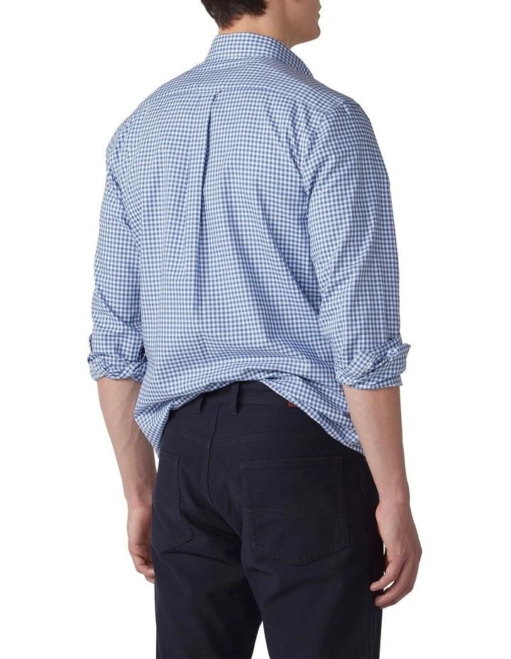 Gunn Check Oxford Sports Fit Shirt Blue