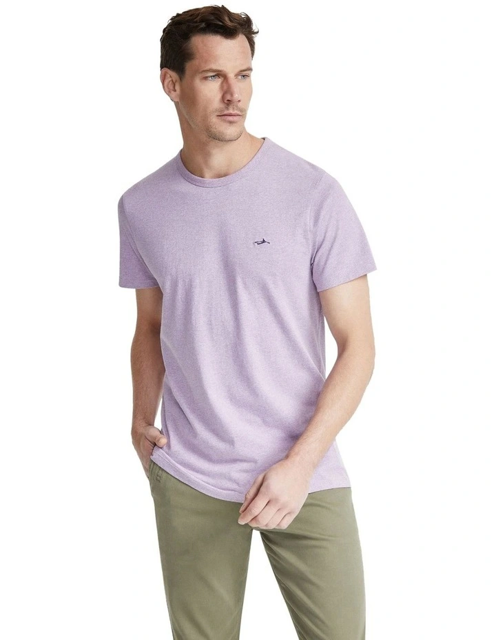 Ben Cotton Crew Neck T-shirt in Purple