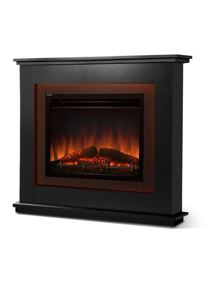 Electric Fireplace Fire Heater 2000W Black