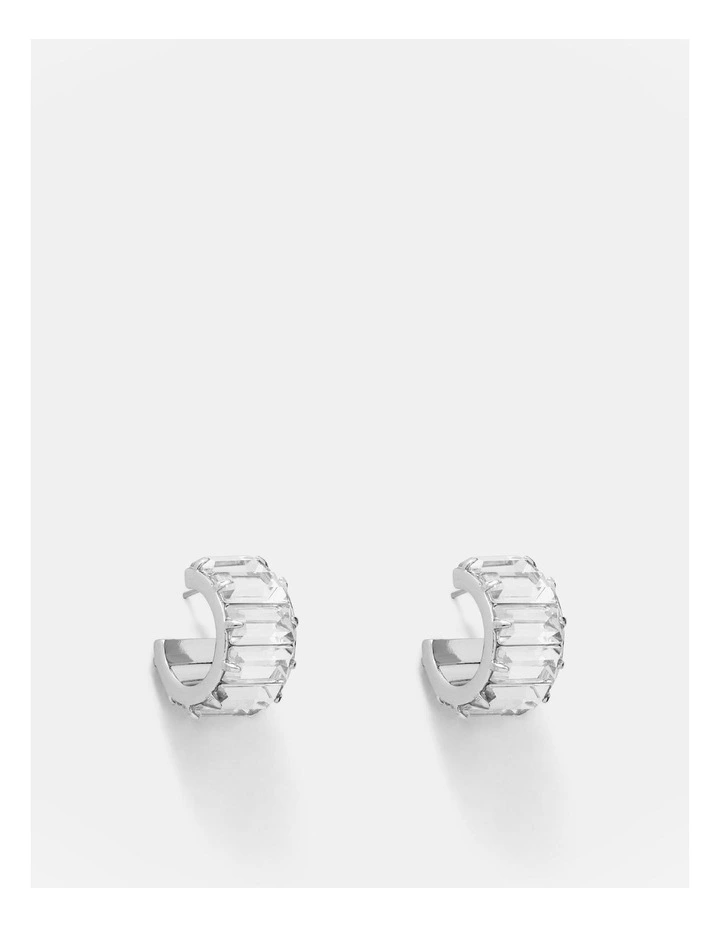 Descent Hoop Earrings in Silver