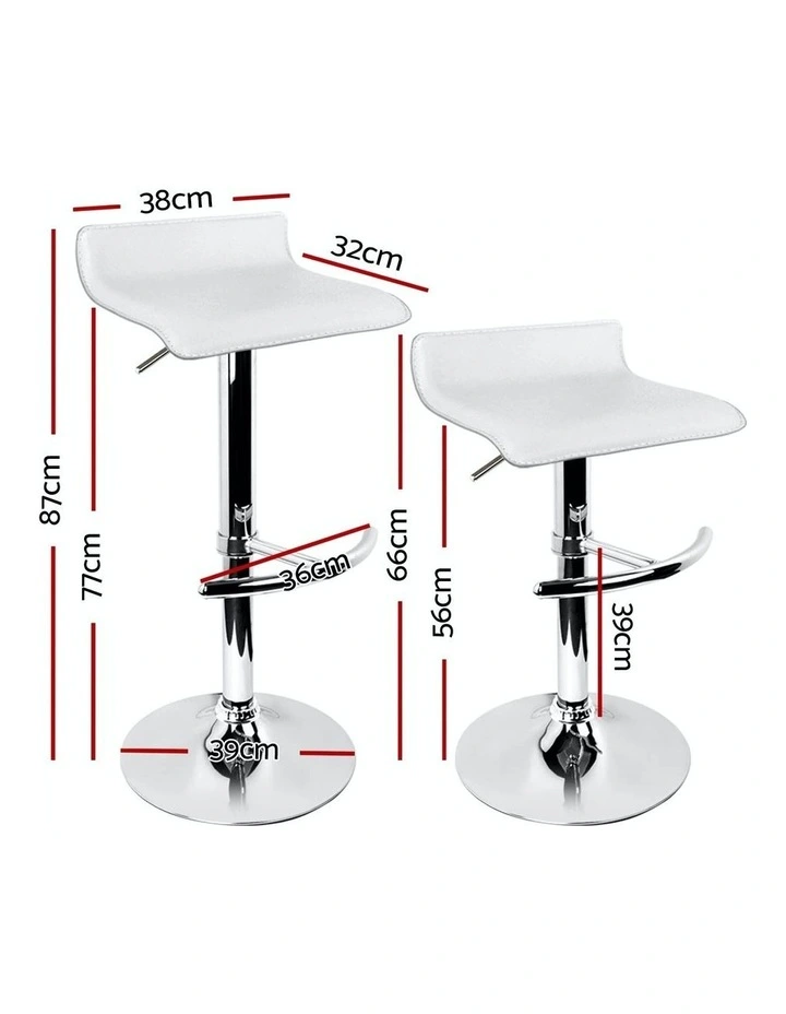 Kitchen Chairs x4 Bar Stools in White