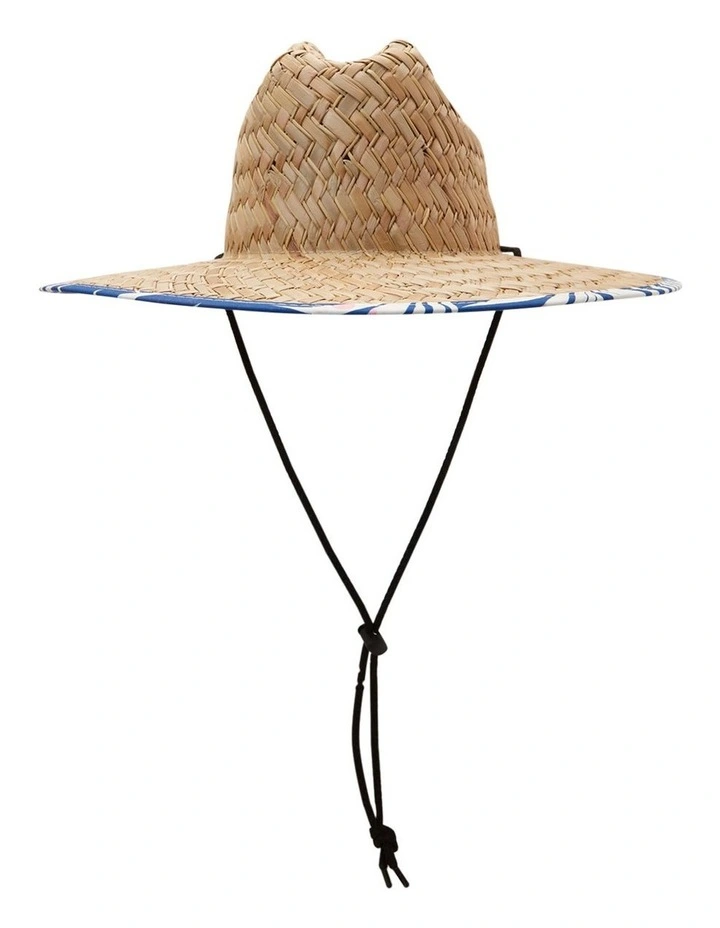Pierside Straw Lifeguard Hat in Monaco Blue
