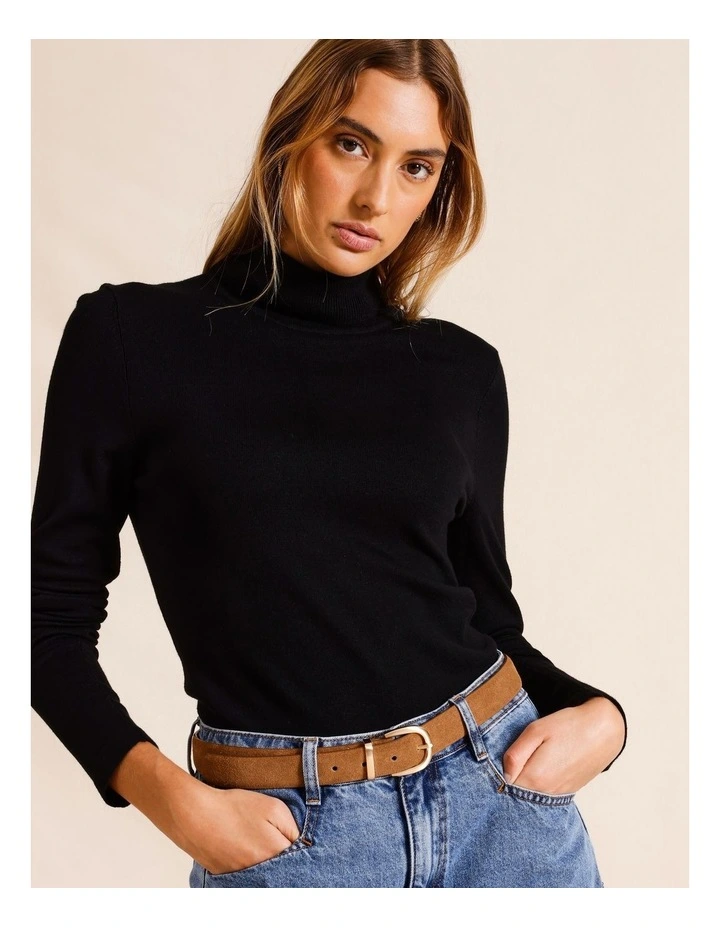 Suede Belt in Tan