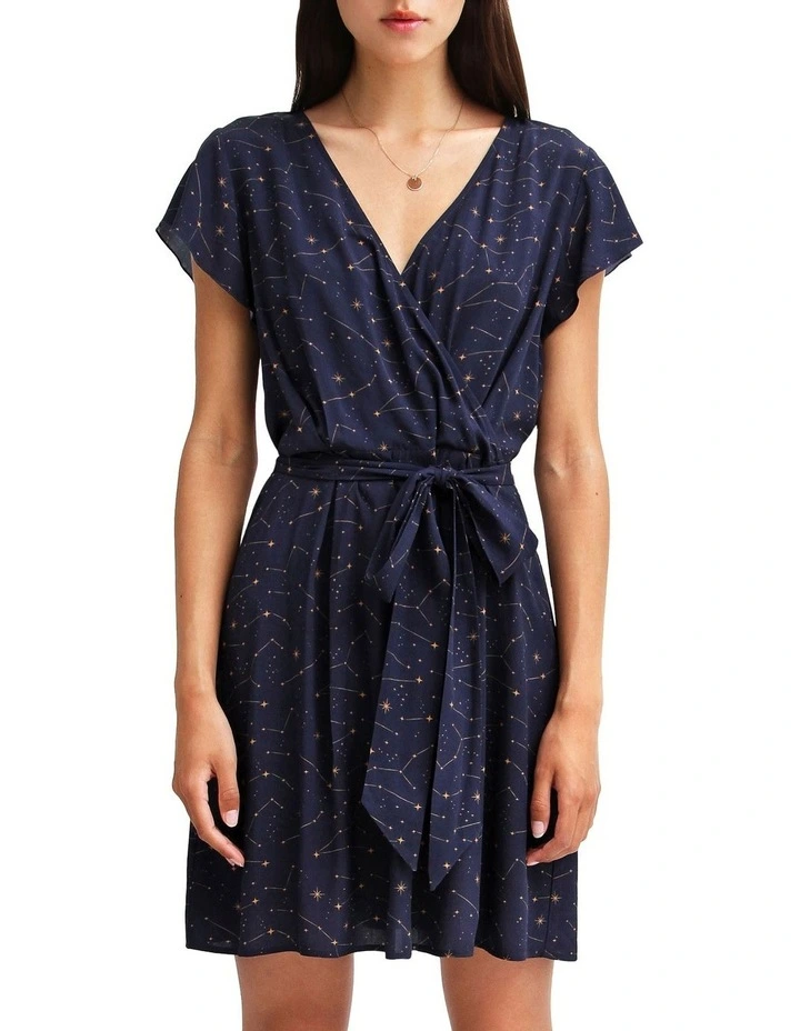 I'm The Star Wrap Dress in Navy