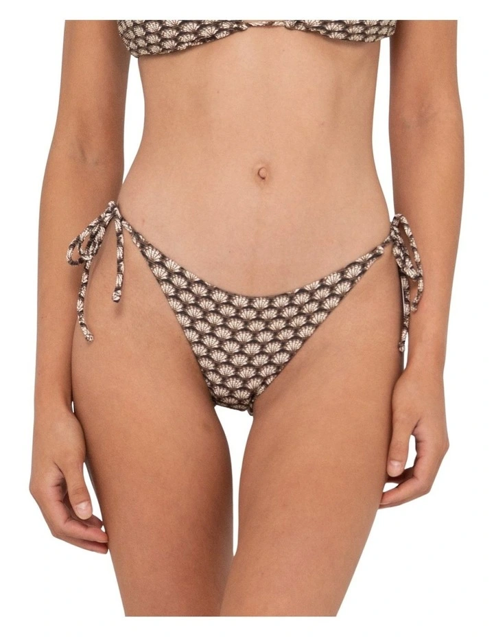 Sorrento Midi Side Ties Bikini Pant in Black