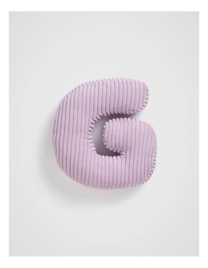 Orchid Cord Initial Cushion G in Purple