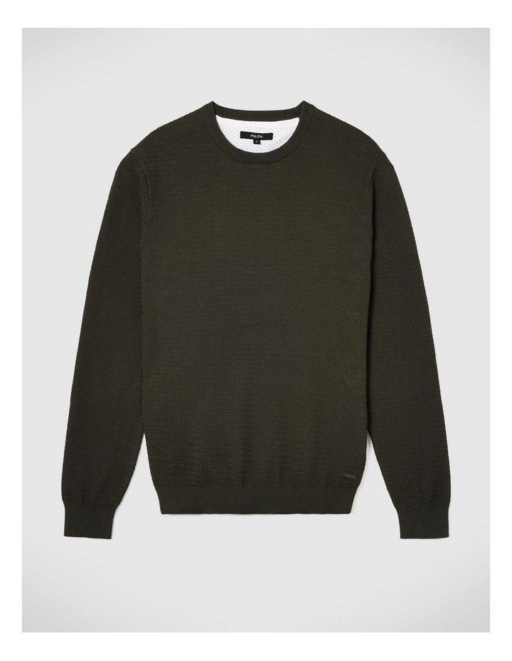 Classic Crew Neck Jumper in Khaki