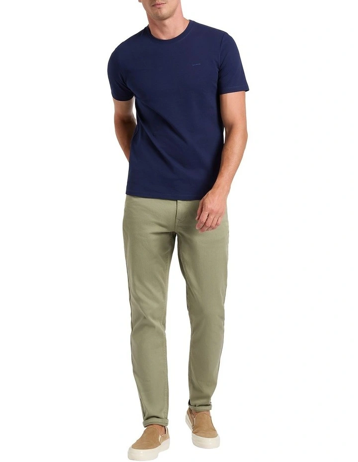 Emmett Mercerized Tee in Navy