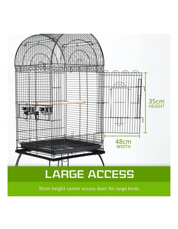 Parrot Aviary Soprano 164cm Bird Cage in Black