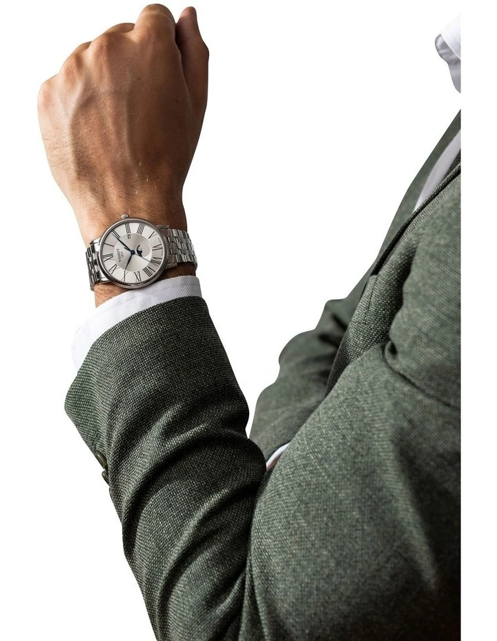 Carson Premium Moonphase T1224231103300 Watch in Silver