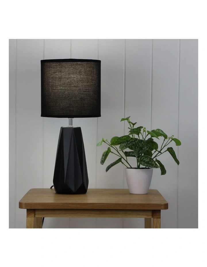 Shelly Ceramic Table Lamp Black