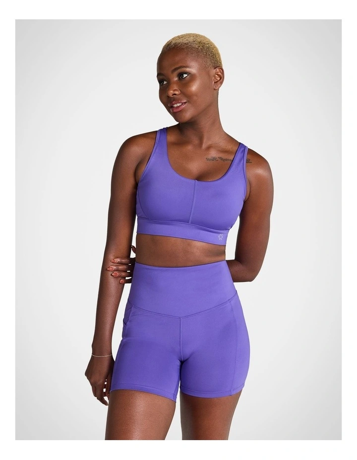 Medium Impact Racerback Sports Bra in Royal Purple
