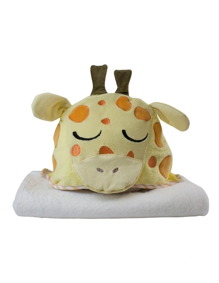 Zoo Animals Giraffe Novelty Towel in Yellow