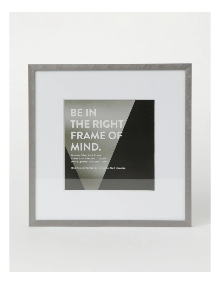 Platinum Metal Frame 25x25cm/15x15cm in Brushed Silver