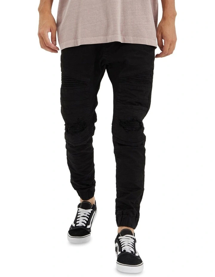 Viper Denim Jogger in Black