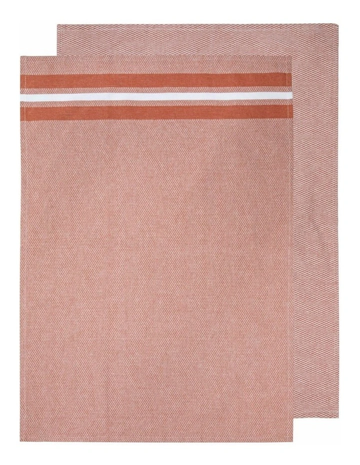 Culinary Jumbo Kitchen Towel 2 Pack in Terracotta
