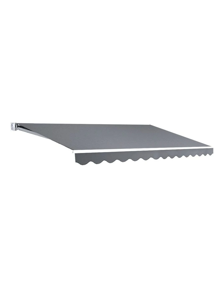 Folding Outdoor Arm Awning 4x2.5m in Grey