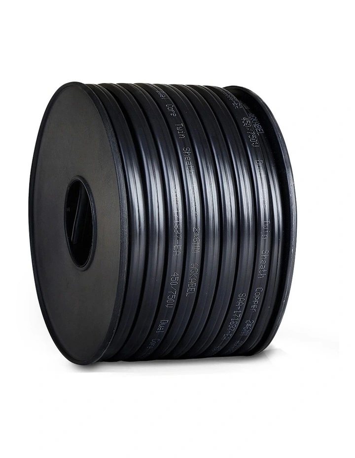 Electrical Twin Core Cable Wire 100M in Black