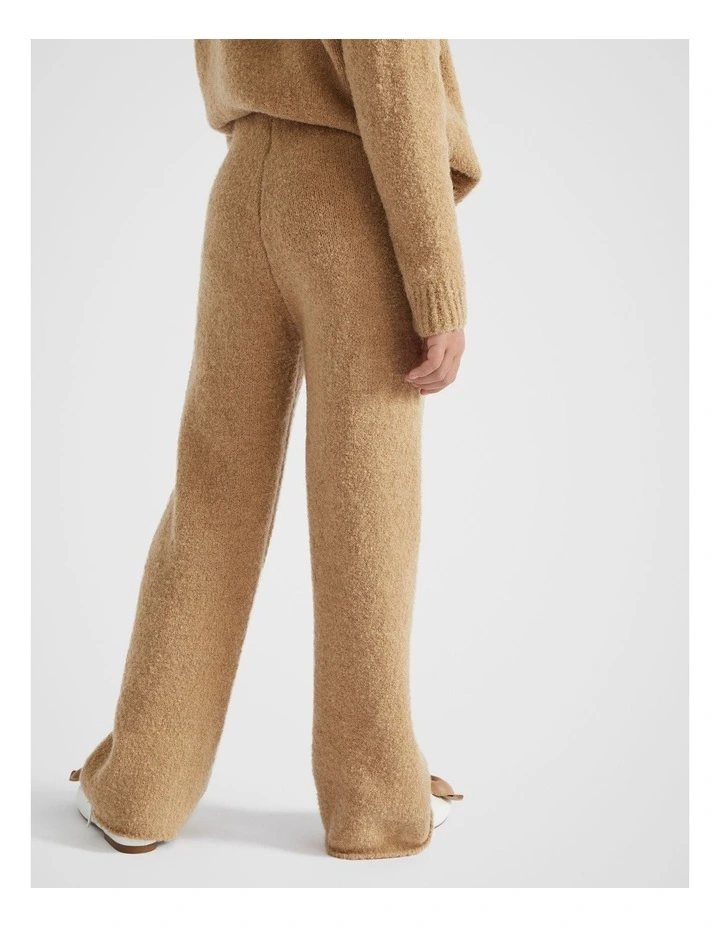 Boucle Knit Pant in Caramel