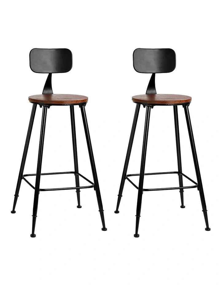 Bar Stools Vintage 2x Metal Chairs