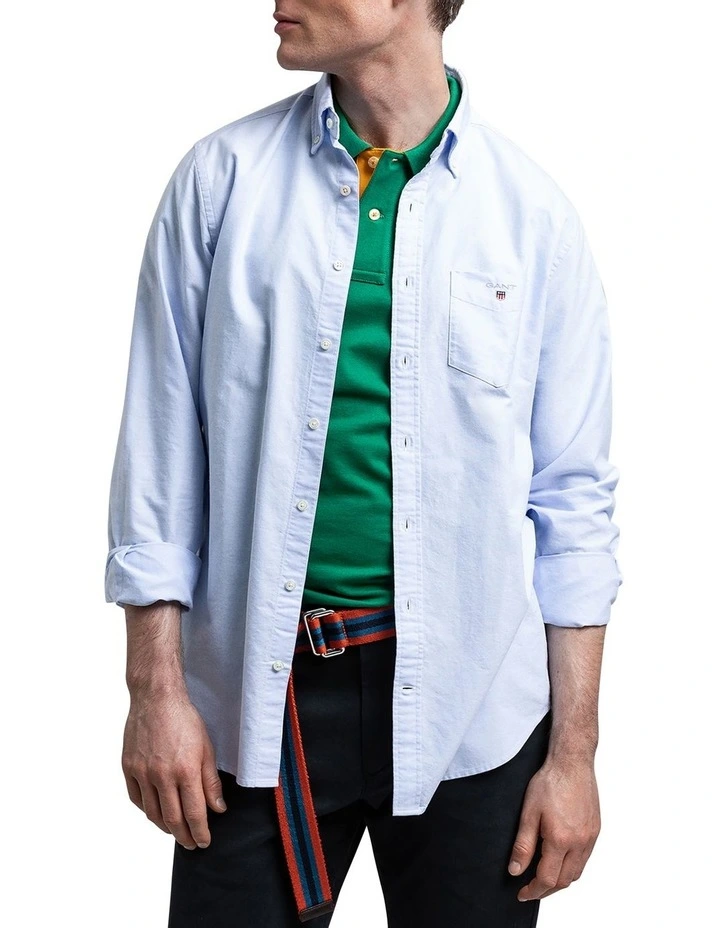 The Oxford Long Sleeve Shirt in Blue