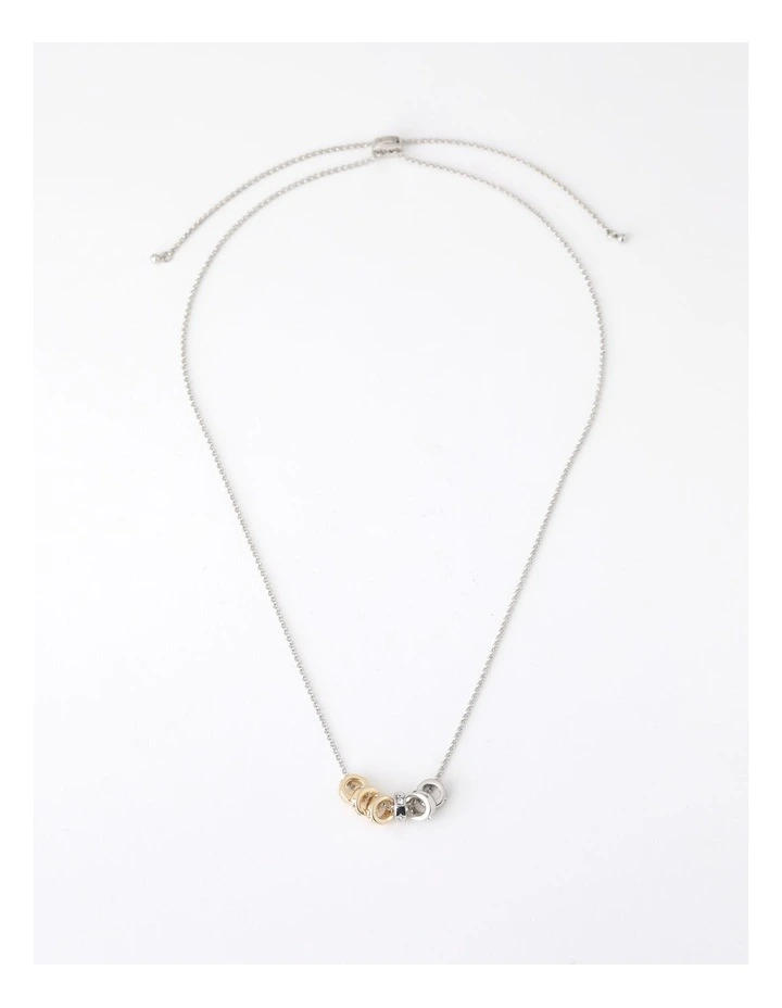 Mixed Metal Charms Necklace in Gold & Silver