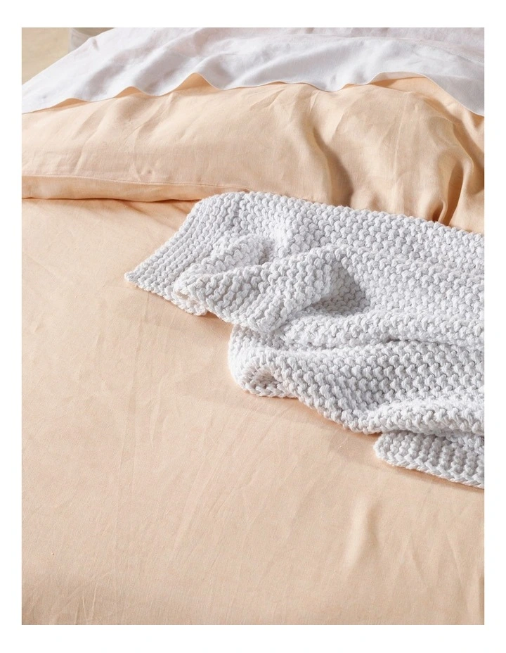 Sandy Cape Linen Quilt Cover Set in Mock Orange