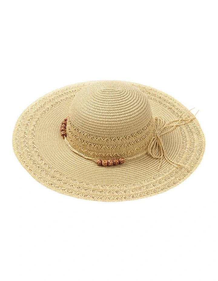 Wide Brim Summer Hat in Natural