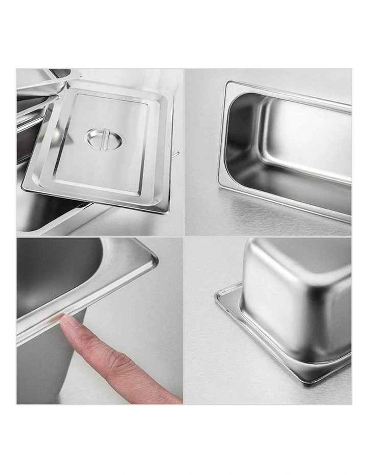 Gastronorm GN Pan Deep Stainless Steel Tray in Silver