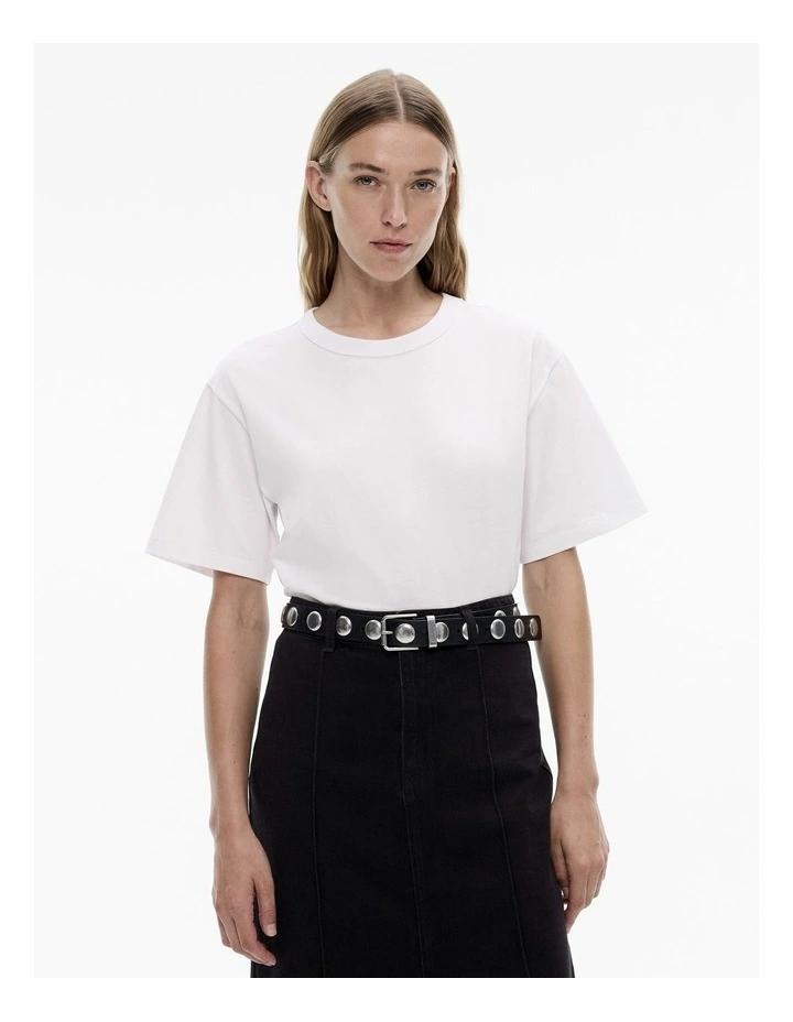 Cotton Boyfriend Tee in Pure White