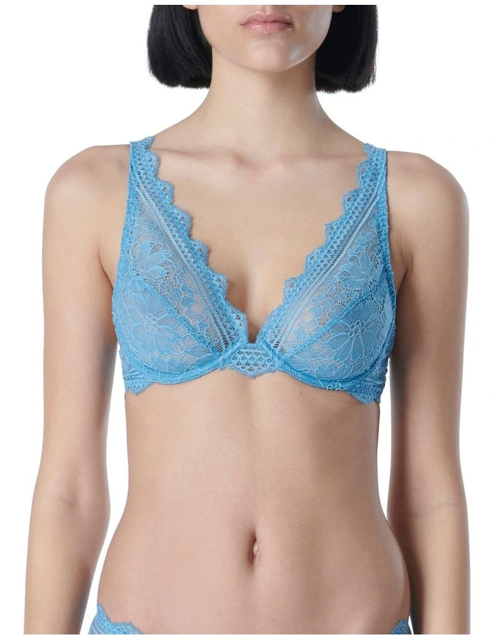 Freesia Underwired Triangle Bra in Blue