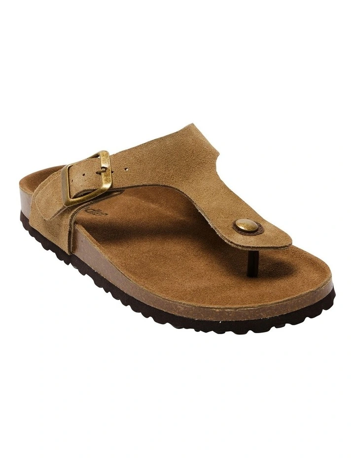 Fresno Sandals in Taupe Suede