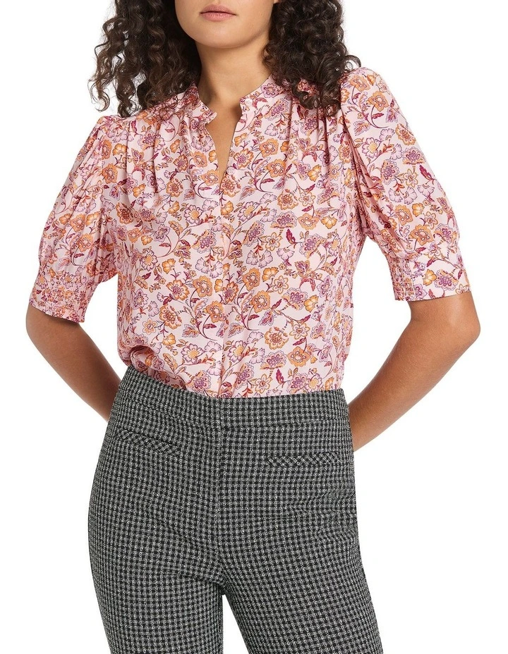Elvis Paisley Top in Pink