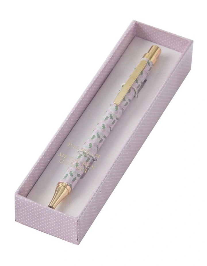 14cm Metal Pen with Gift Box in Christmas Swirl