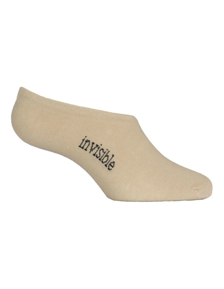 Invisible King Size Socks in Beige