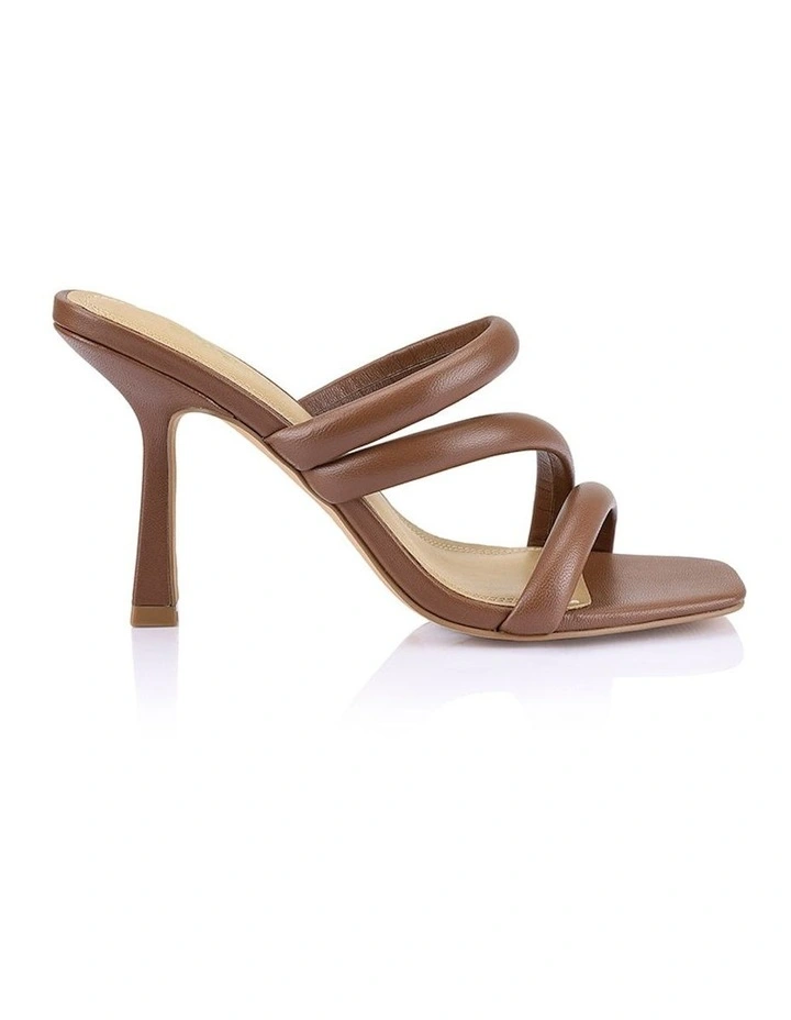 Spence Heeled Sandals Leather in Cinnamon