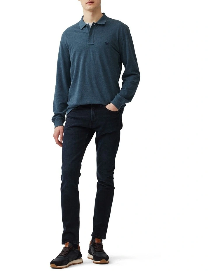 Long Sleeve Original Fit Gunn Polo in Dark Teal