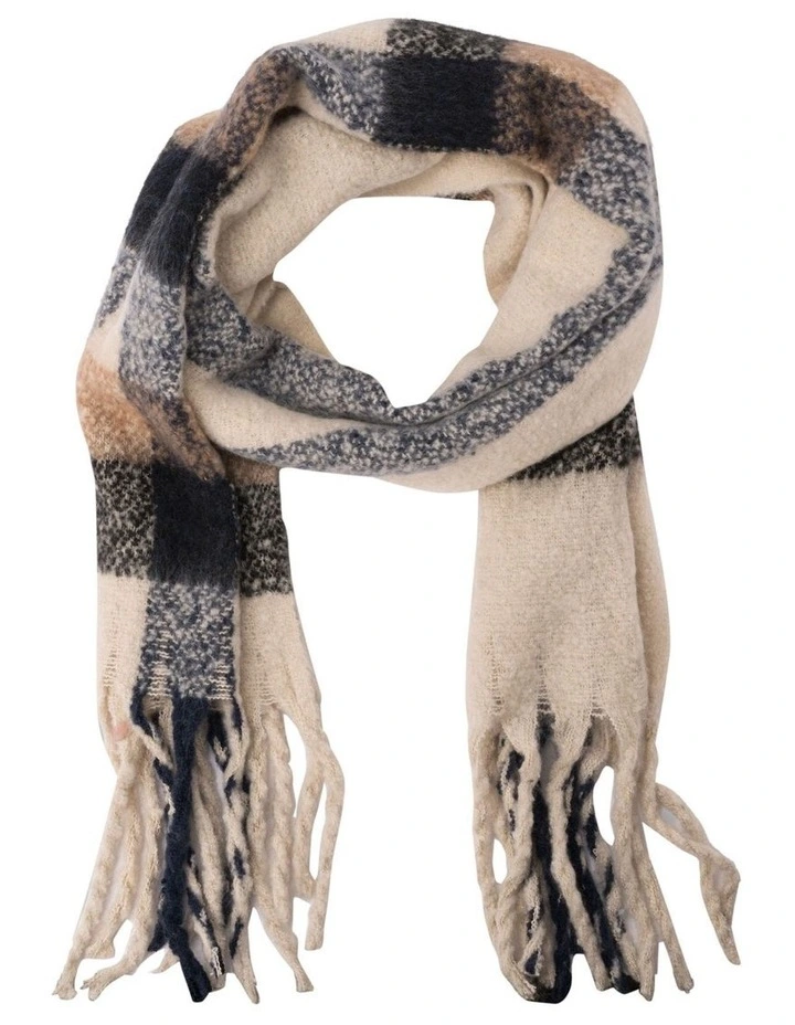 Big Block Scarf in Natural