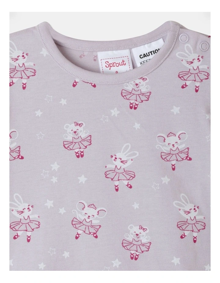 Ballerina Knit Pyjama Set in Light Purple