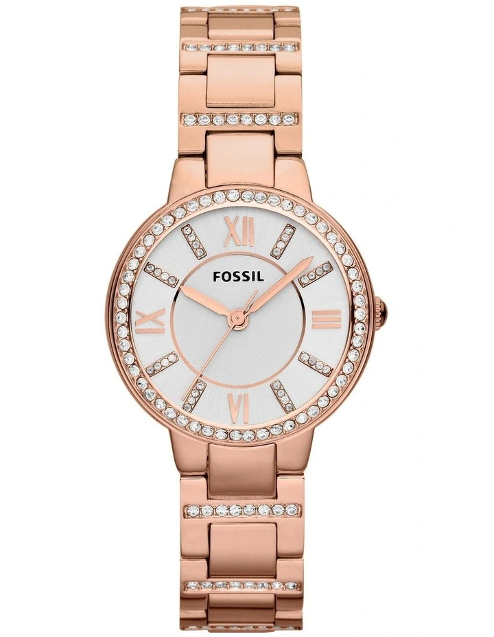 Virginia Rose Gold Stainless Steel Dress Watch ES3284