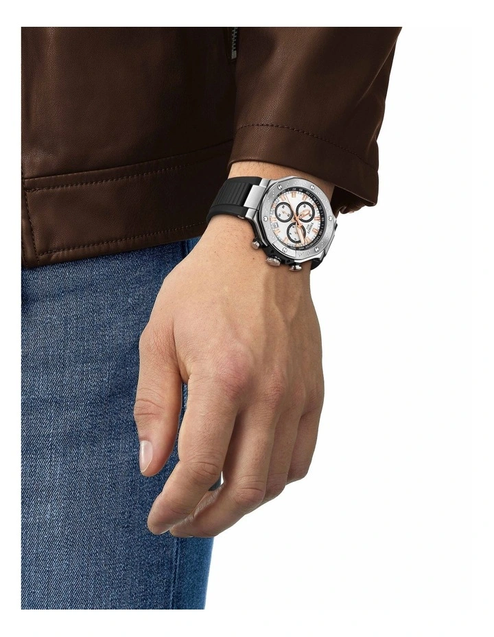 T-Race Chronograph T1414171701100 Watch in White/Black
