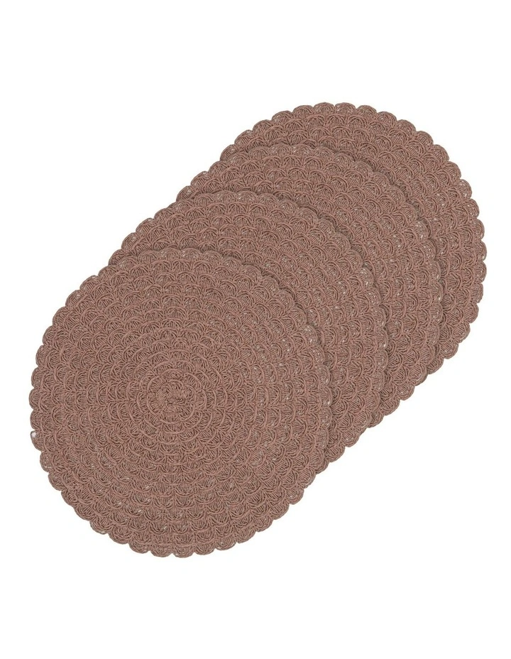 Fleur Placemat 4 Pack in Dusty Pink