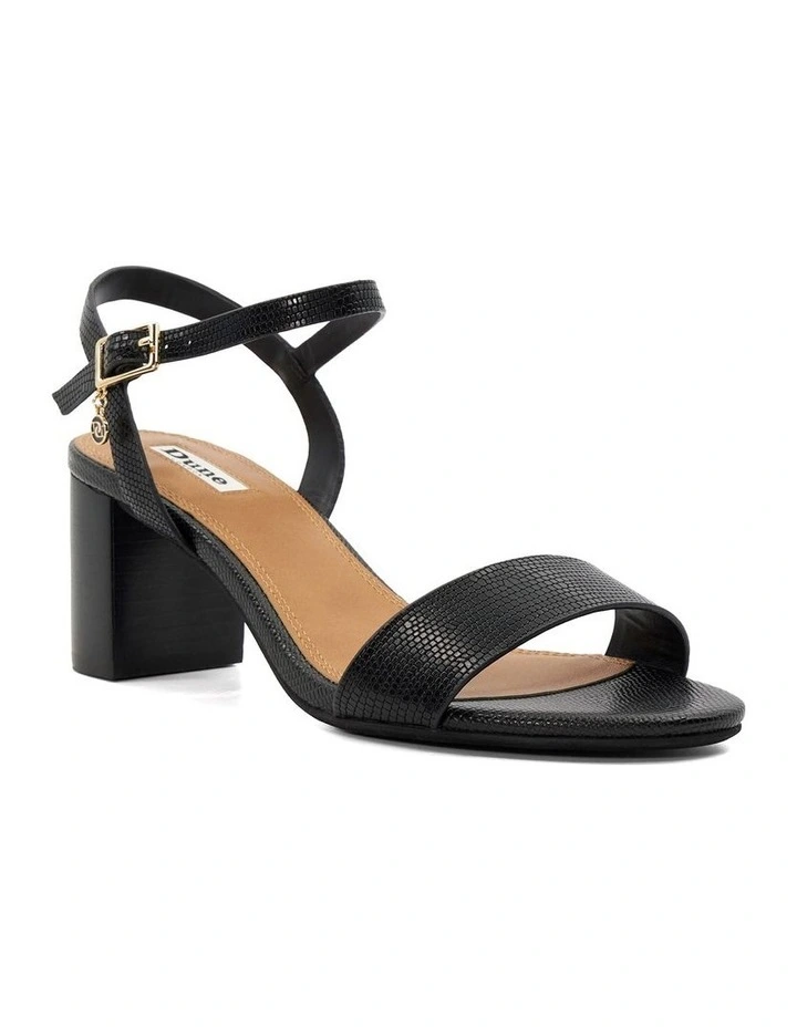 Jelly Heeled Sandal in Black