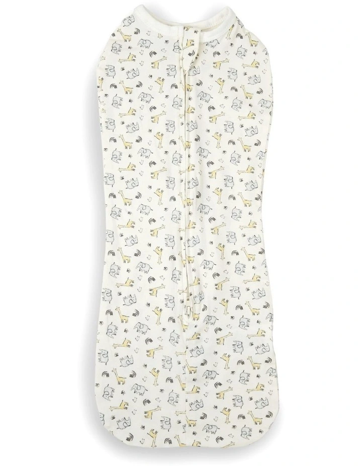 Cotton Swaddle Pouch Large (3-9Months) in Rumble Jungle