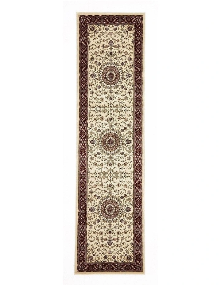 Sydney Medallion Runner Rug in Ivory