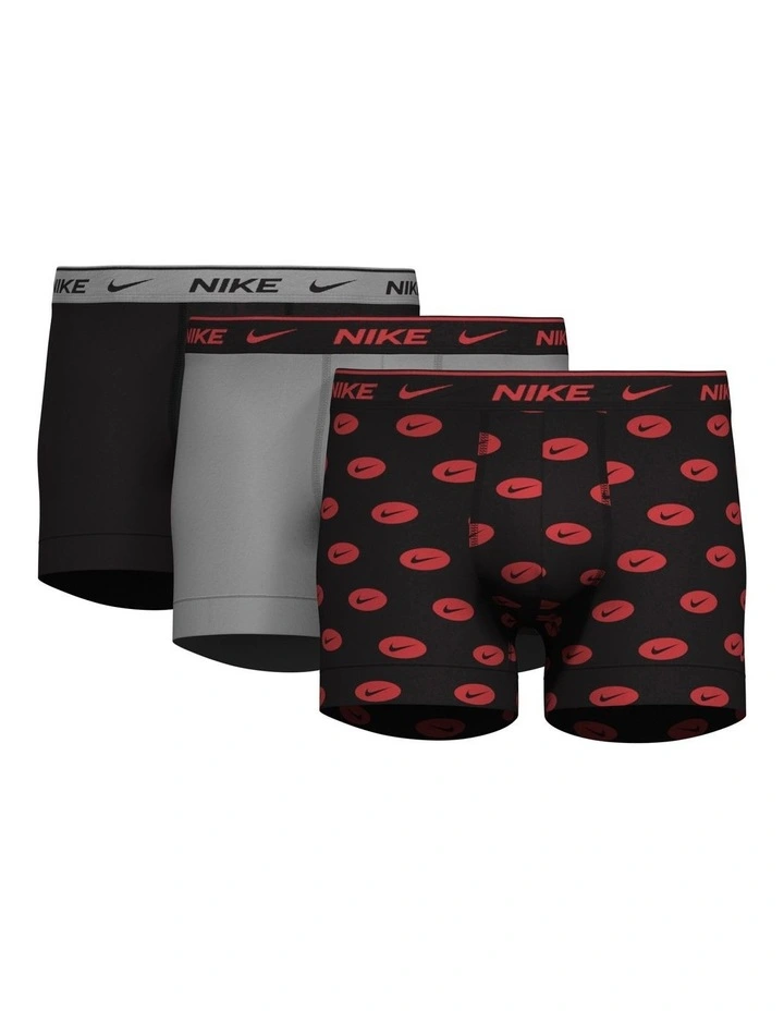 Everyday Stretch Trunks 3 Pack in Track Red Oval Swoos